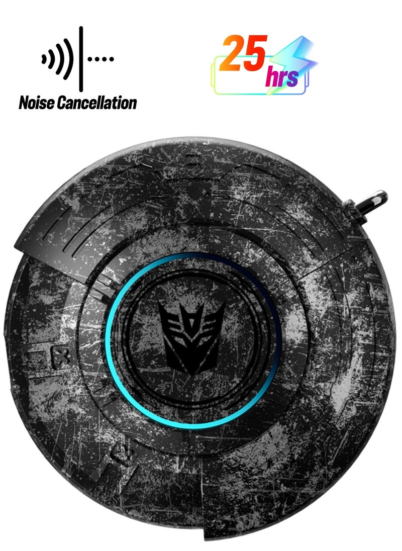 TRANSFORMERS - TF-T31 Wireless Bluetooth Earphones TWS, Environmental Noise Cancellation, 25 Hour Battery Life, Fast Charging, Gaming and Music Mode, Touch Controls – Black - Image 1