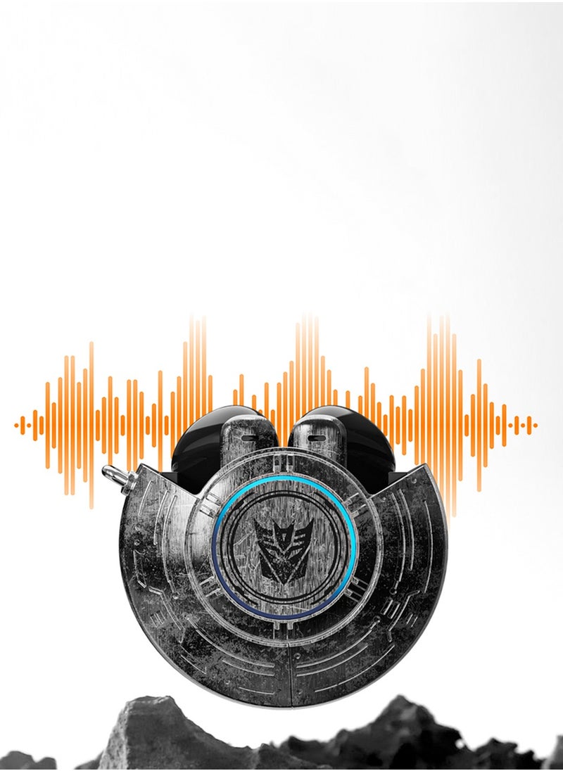TRANSFORMERS - TF-T31 Wireless Bluetooth Earphones TWS, Environmental Noise Cancellation, 25 Hour Battery Life, Fast Charging, Gaming and Music Mode, Touch Controls – Black - Image 1