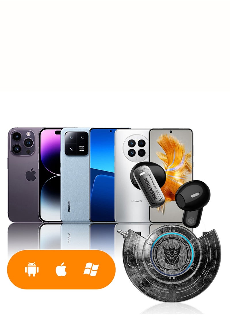 TRANSFORMERS - TF-T31 Wireless Bluetooth Earphones TWS, Environmental Noise Cancellation, 25 Hour Battery Life, Fast Charging, Gaming and Music Mode, Touch Controls – Black - Image 1