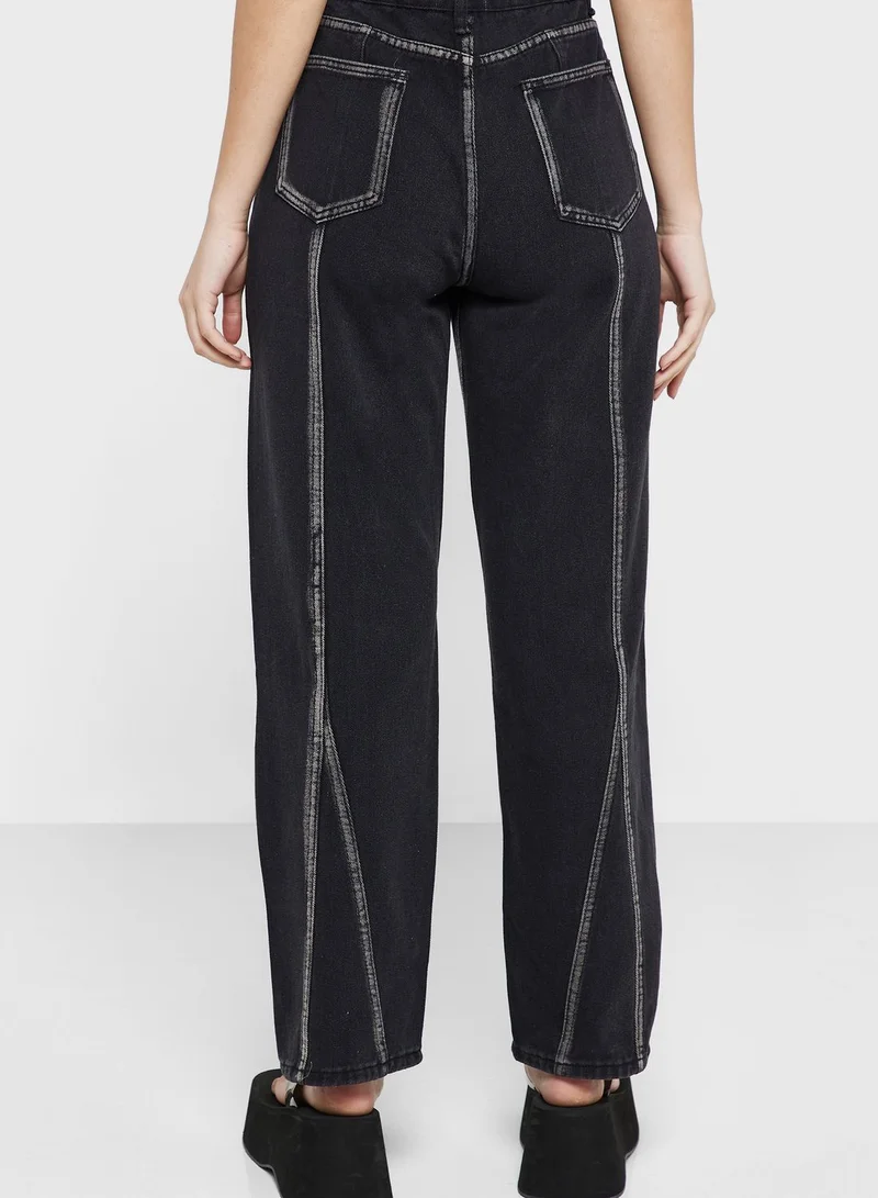 Ginger Contrast Lines Jeans