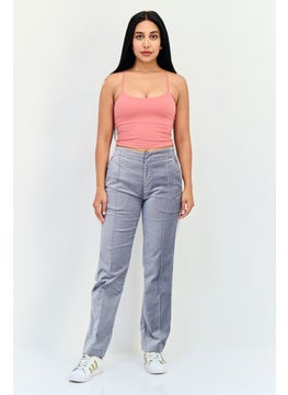 adidas Originals Women Loose Fit Outdoor Wide Leg Pants, Grey  - Image 4