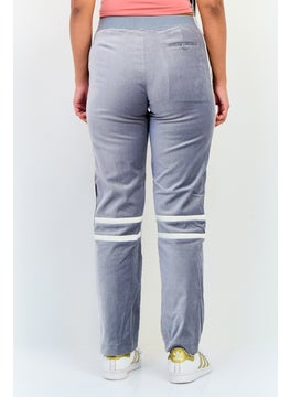 adidas Originals Women Loose Fit Outdoor Wide Leg Pants, Grey  - Image 3