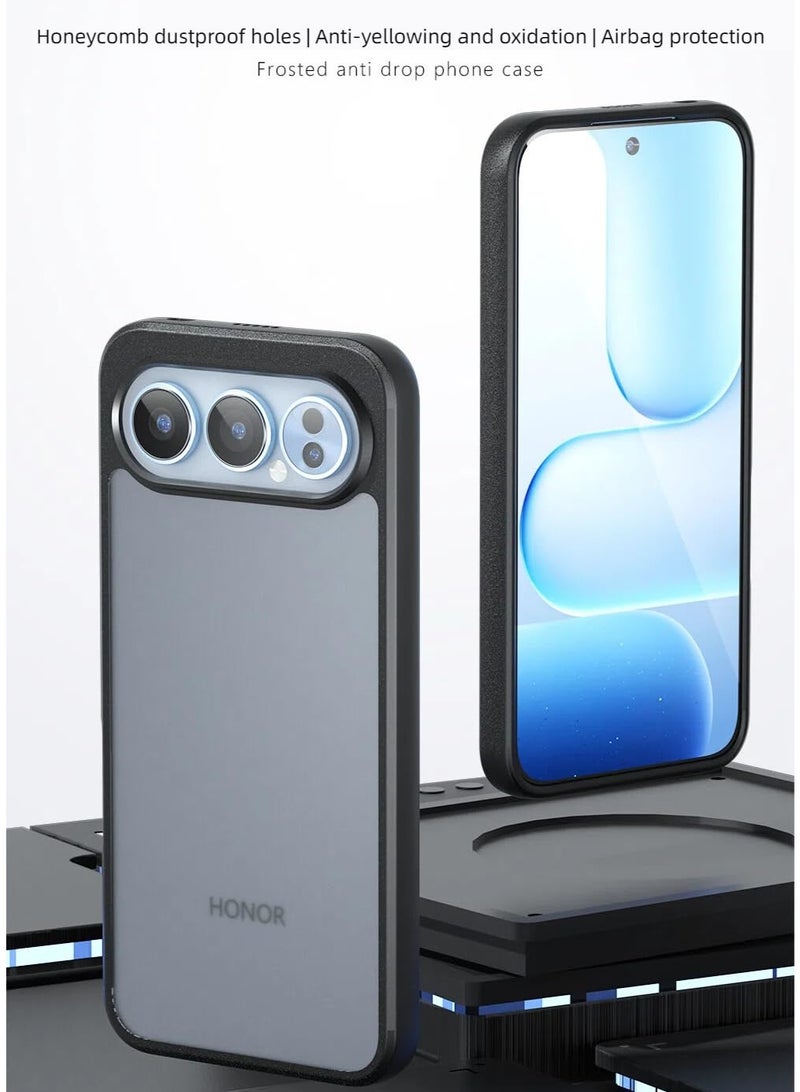 general Case Compatible with Honor 500 Pro 5G, Hard PC + TPU Semi-transparent Matte Finish Anti-drop Airbag Protective Case - Full-coverage Lens Protection - Image 2