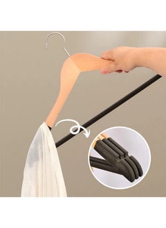 VIHAX Wooden Hanger For Clothes Hanging | Hangers For Wardrobe And Cupboard | Non-Slip Bar | Precisely Cut Notches | 360 Degree Swivel Chrome Hook | Hanging Garments And Accessories (20 Pieces) - pzsku/Z0DC800A15B68760230B8Z/45/_/1737806081/2278bc68-1994-4567-b619-5213995c5e1e