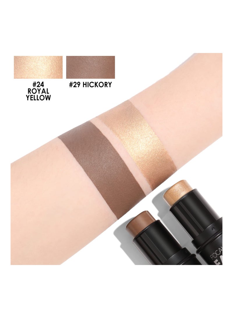 SYOSI 2 Pcs Mineral Cream Contour Stick,  Moisturize Highlighter and Bronzer Pen,Non Stick Face Brightens & Shades Pencil, Long Lasting & Smooth Gliding Face Illuminator Makeup (Deep) - Image 3