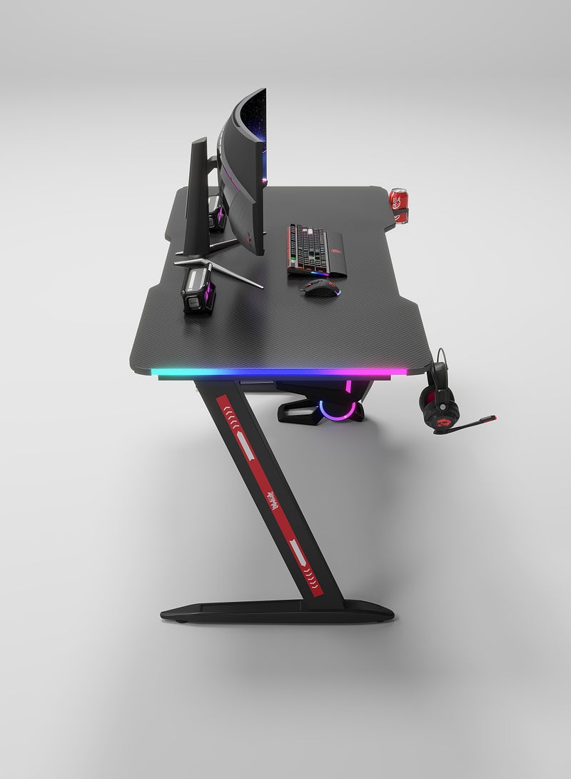 لحظة مرح طاولة كمبيوتر للألعاب 120×60سم مع اضاءة RGB - Image 3