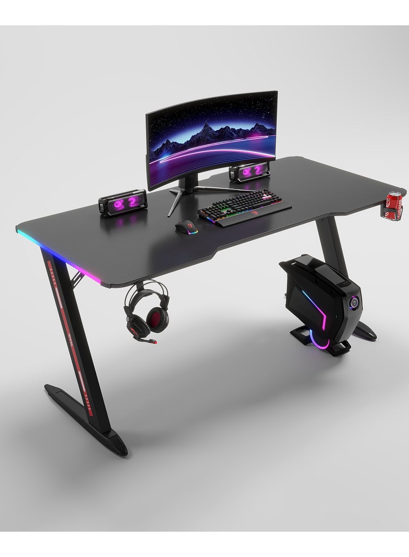 لحظة مرح طاولة كمبيوتر للألعاب 120×60سم مع اضاءة RGB - Image 2