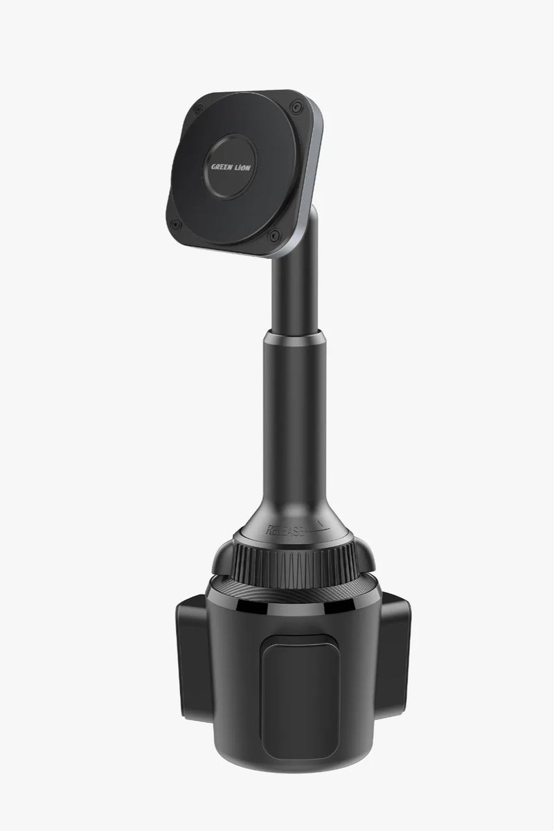 GREEN LION MagSafe Cup Phone Holder GX-43 with Universal Metal Ring & Sturdy Telescopic Arm / 360° Rotation / Anti-Slip Silicone Pad /  Cup Holder Fit Size: 3.0-4.0 - Black - Image 1