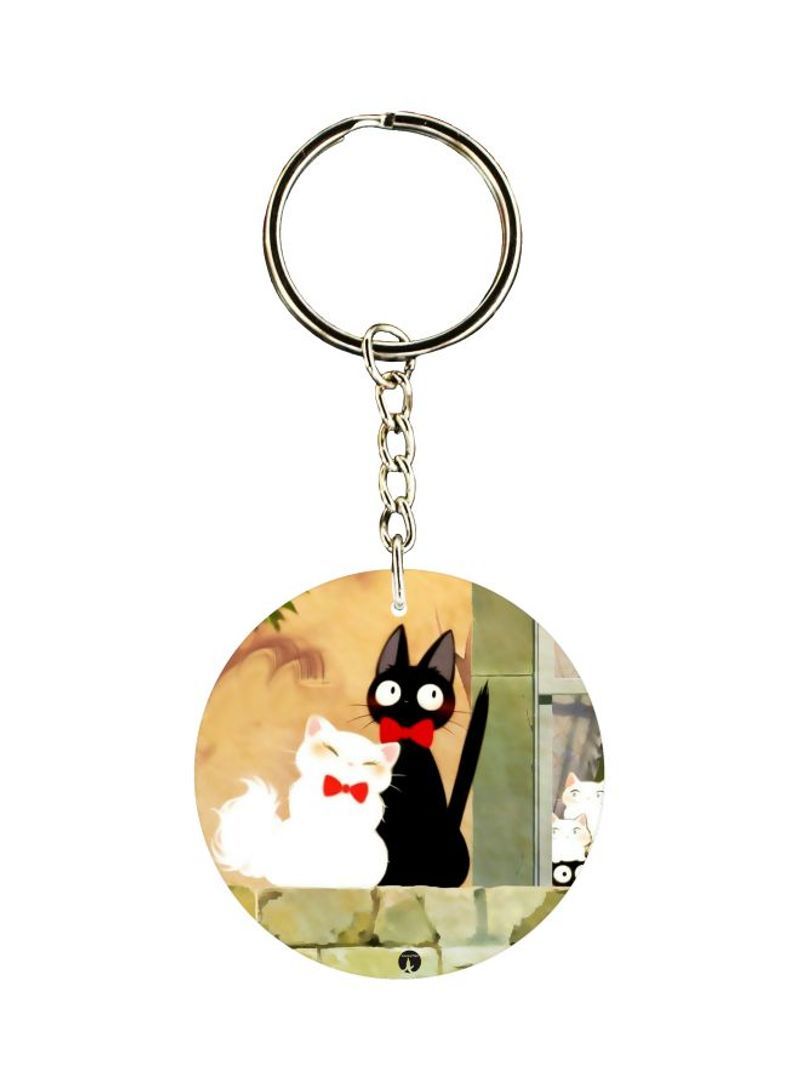 Cat Printed Keychain