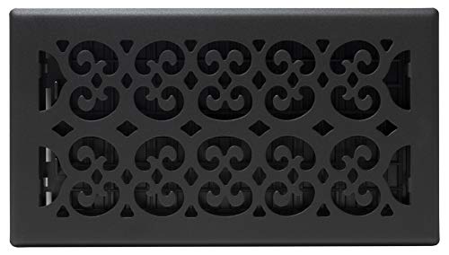 Decor Grates STH612 Classic Collection Floor Register, 6x12 Inches, Textured Black - Image 2