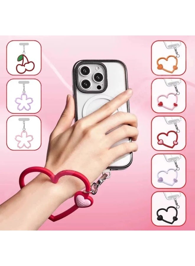 كاستيفي حلقة هاتف سيليكون على شكل قلب من CASETiFY، مشبك حبل مضاد للفقد - Image 2