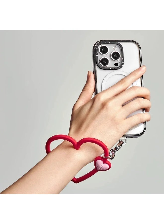 كاستيفي حلقة هاتف سيليكون على شكل قلب من CASETiFY، مشبك حبل مضاد للفقد - Image 4