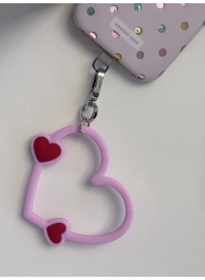 CASETiFY Heart Silicone Phone Ring Holder, Anti-Loss Lanyard Clip - Image 4