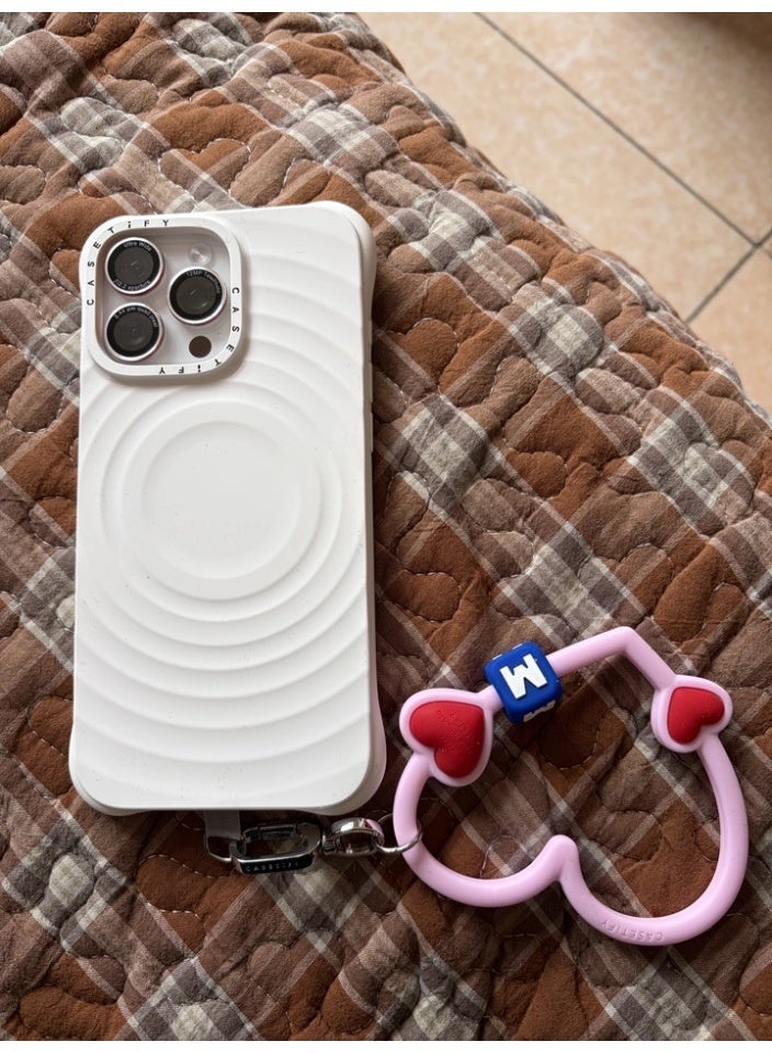 CASETiFY Heart Silicone Phone Ring Holder, Anti-Loss Lanyard Clip - Image 3