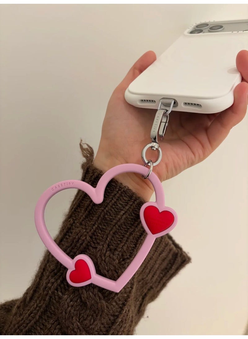 CASETiFY Heart Silicone Phone Ring Holder, Anti-Loss Lanyard Clip - Image 4