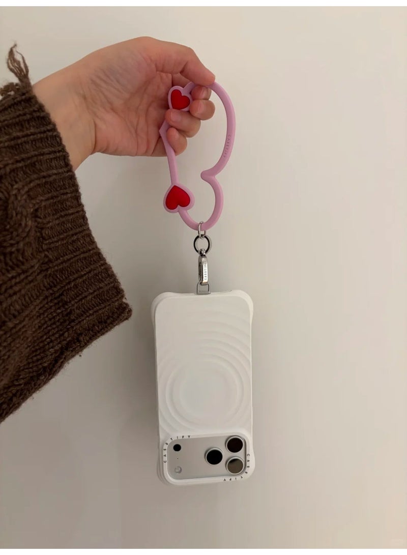 CASETiFY Heart Silicone Phone Ring Holder, Anti-Loss Lanyard Clip - Image 5