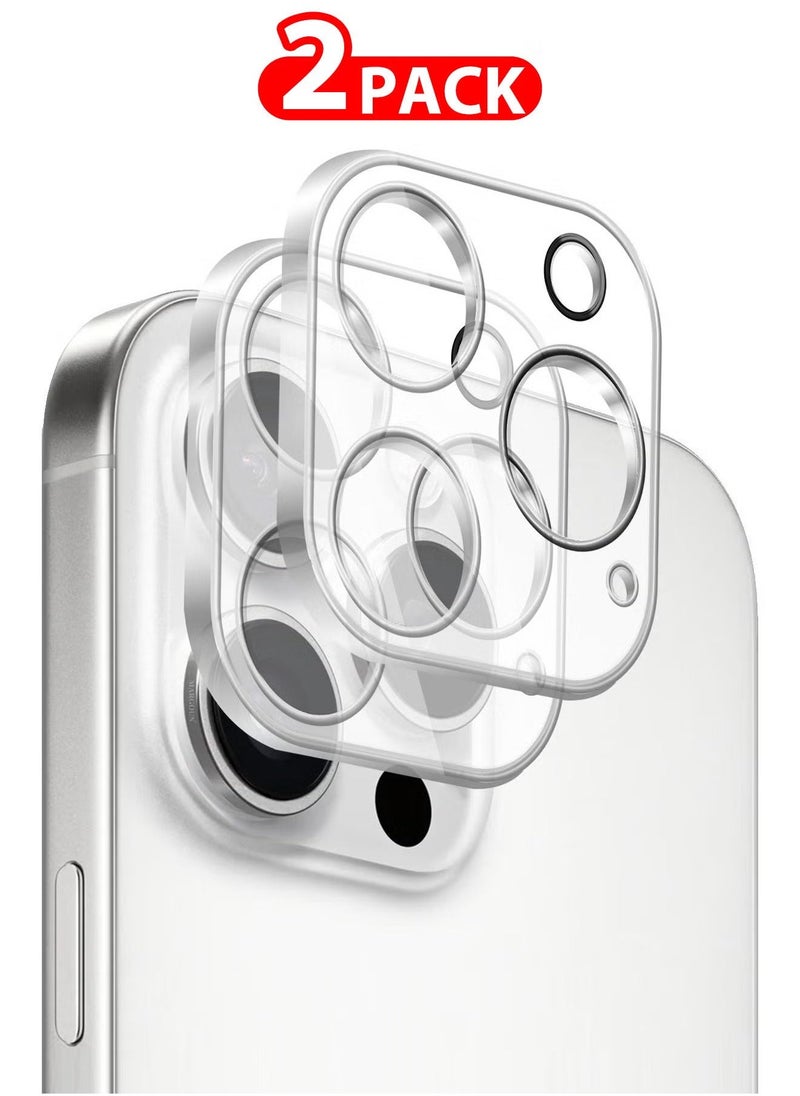 Raxoom iPhone 16 Pro Camera Lens Protector 2-Pack â€“ Ultra HD Tempered Glass, 9H Hardness, Anti-Scratch, Case-Friendly, Easy Installation - Image 1
