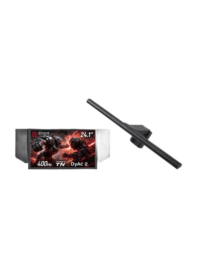 BenQ 24.1 inch Zowie Fast TN 400Hz Gaming Monitor for Esports, Motion Clarity DyAc2, 1080p, XL Setting to Share, Shielding Hood, Target Identification, New Industrial Grade Ball Bearing Height Adjustment,  XL2566X+ Black & ScreenBar Pro LED Monitor Light (Black)/Ultrawide Illumination/Motion Sensor/Adjustable Brightness and Color Temperature/Eye-Care Light Bar/No Screen Glare/Space Saving/Curved Monitors/USB-C black Bundle - Image 1