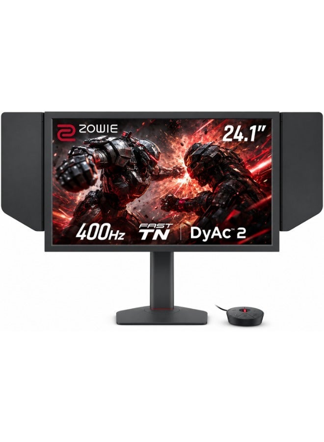 BenQ 24.1 inch Zowie Fast TN 400Hz Gaming Monitor for Esports, Motion Clarity DyAc2, 1080p, XL Setting to Share, Shielding Hood, Target Identification, New Industrial Grade Ball Bearing Height Adjustment,  XL2566X+ Black & ScreenBar Pro LED Monitor Light (Black)/Ultrawide Illumination/Motion Sensor/Adjustable Brightness and Color Temperature/Eye-Care Light Bar/No Screen Glare/Space Saving/Curved Monitors/USB-C black Bundle - Image 2