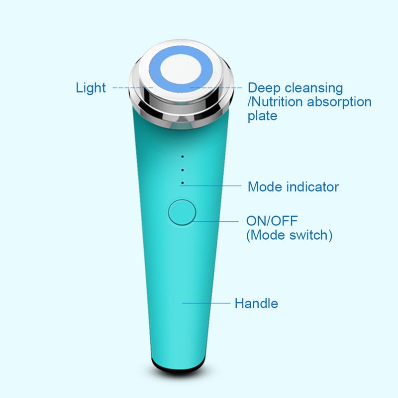 Face Electronic Ion Face Lifting Tighten Wrinkle Removal Skin Care Face Massager Red Blue Light Anti-aging Deep Cleansing Home Skin Care Device - Image 2