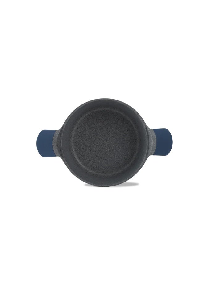 Julia Elite Uni Casserole 24cm with Lid - Blue - Gray Granite Non-Stick - Induction Ready - Image 2