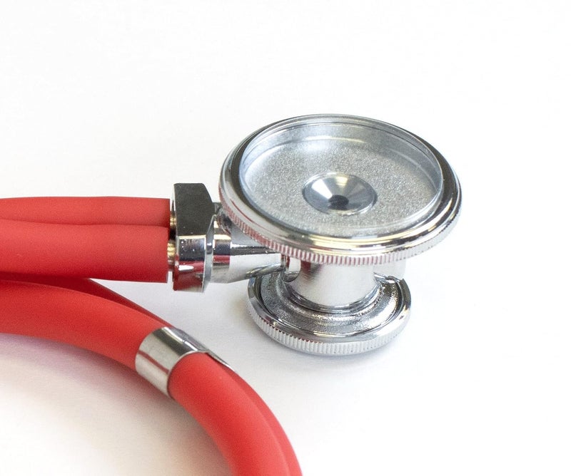 PRIMACARE DS-9295-RD 30" Sprague Rappaport Style Stethoscope for Doctors, Nurses and Medical Students, First Aid Professional Dual Head Cardiology Kit for Men, Women and Pediatric, RED - Image 2