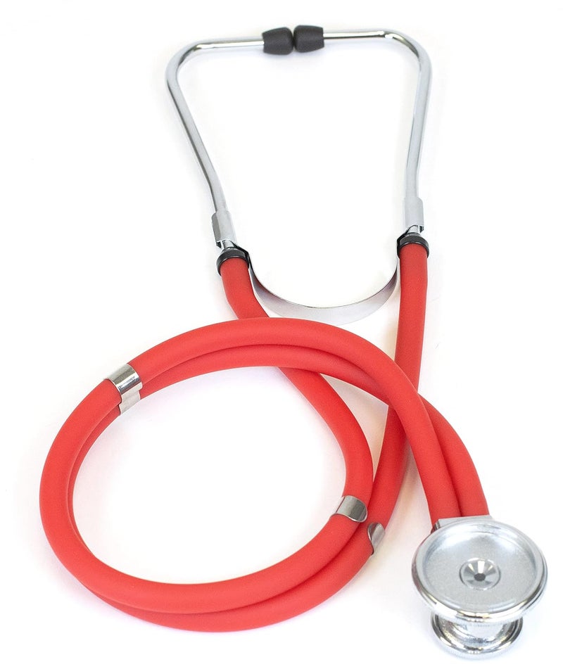 PRIMACARE DS-9295-RD 30" Sprague Rappaport Style Stethoscope for Doctors, Nurses and Medical Students, First Aid Professional Dual Head Cardiology Kit for Men, Women and Pediatric, RED - Image 1