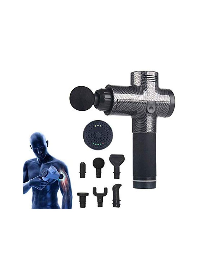 Massage Gun, Deep Tissue Massager, Portable Muscle Massage Gun for Back Neck Muscle Relieve, Quiet Brushless Motor 20 Variable Speeds Digital Display 6 Massage Heads and Carrying Case - Image 1