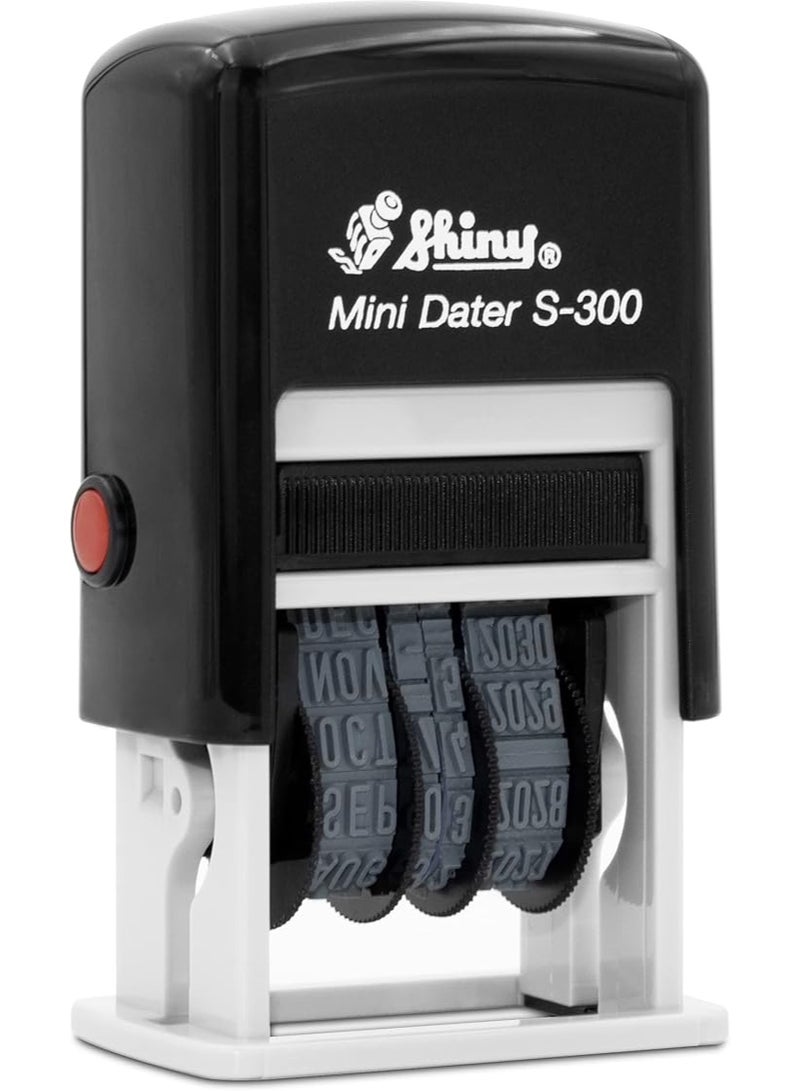 Shiny Rubber Stamp  S-300 Date Stamp - Blue - Image 5
