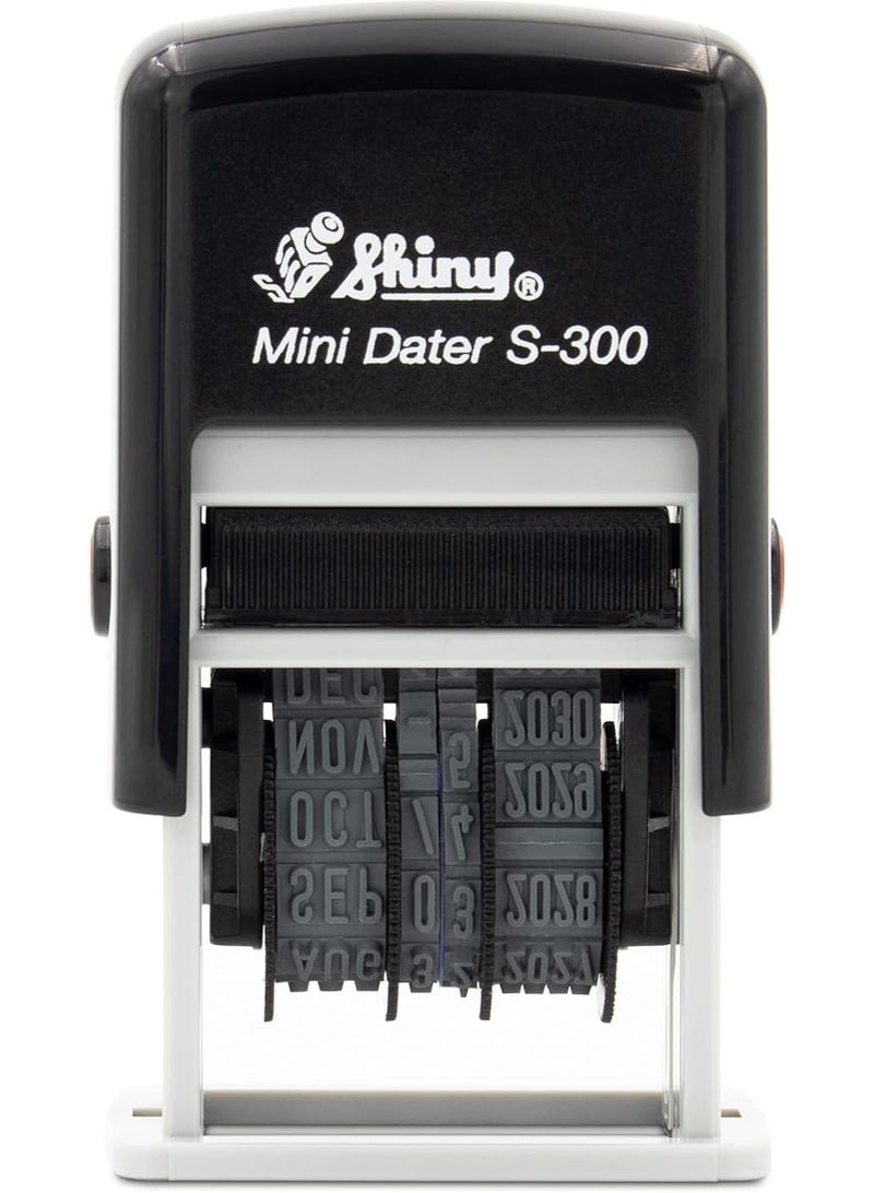 Shiny Rubber Stamp  S-300 Date Stamp - Blue - Image 4