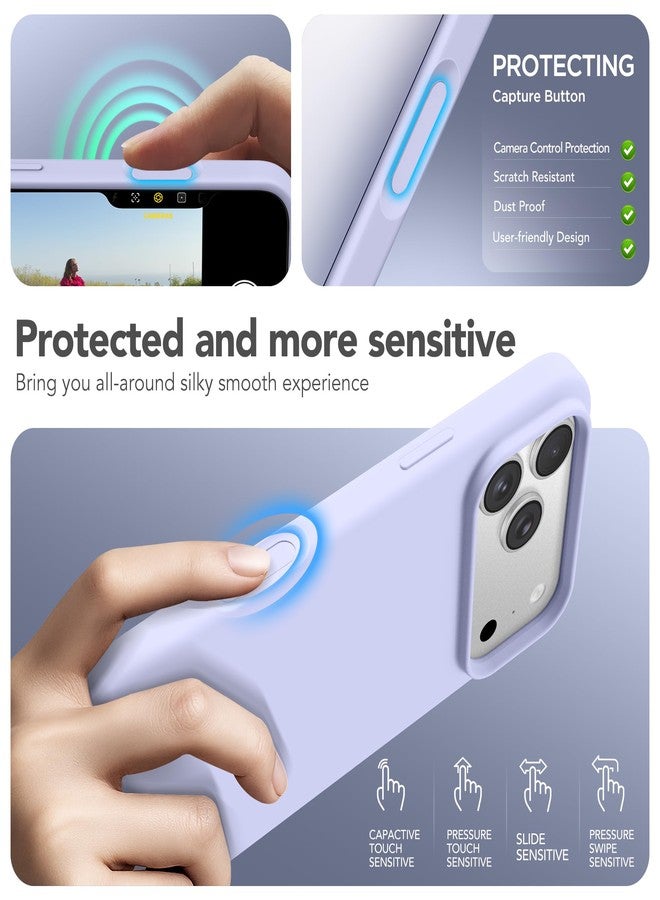 GONEZ Magnetic for iPhone 17 Pro Case, Compatible with MagSafe, [Screen Protector + Camera Lens Protector], Liquid Silicone Anti-Scratch Shockproof Protective Phone Case 6.3 inch, Lilac - Image 5