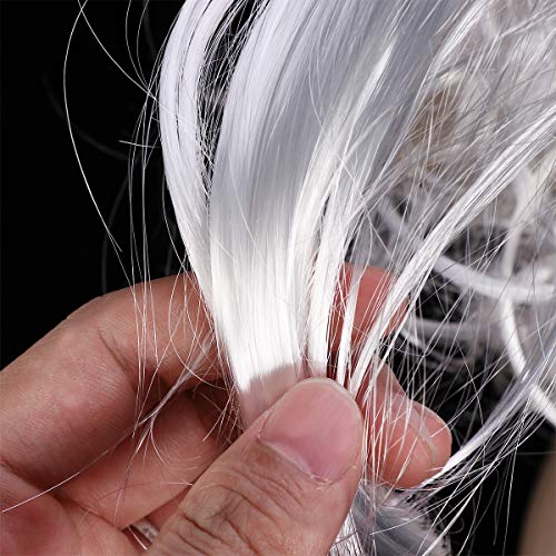 Utavu Santa Wig and Beard Set Christmas Wig Fancy Dress Costume White - Image 5