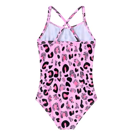 Ghteas Kids Swimsuits Cute Bathing Suits Little Girls Swimsuit Cute One Piece Swimsuit Beach Swimwear Swimsuits for Girls 10 9 Pink Leopard - Image 2