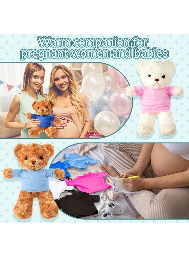 Jecery Jecery 8 Pcs Colorful Bear Clothes Tee Shirt Fit 14-18 Inches Bears Sublimation Stuffed Cute Tiny DIY Toy Make Your Own Plush Doll(Dark)  - Image 5