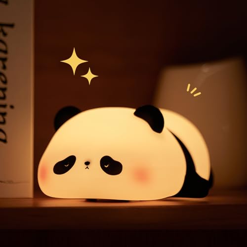 AGEK Panda Night Light for Kids, Cute Panda Lamp Silicone Nursery Night Light Bedroom Nightlights USB Rechargeable Bedside Lamp for Baby Children Toddlers Women Teen Girls Breastfeeding Gift - Image 1