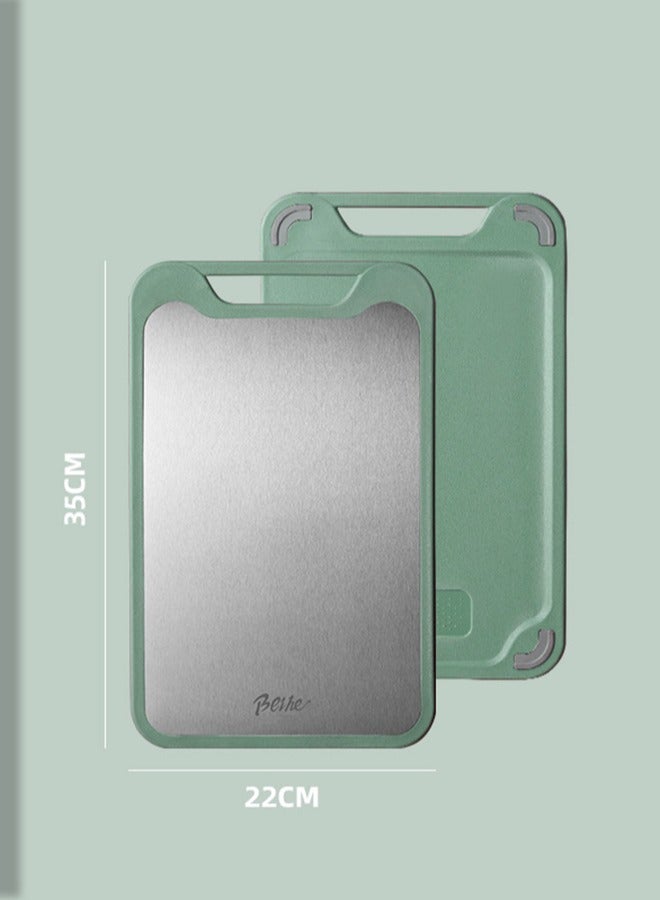 wowofa Cutting Board Two Sides Of Stainless Steel and Plastic Dual-purpose Multifunctional Cut Vegetables and Meat Chopping Board Pink - Image 3