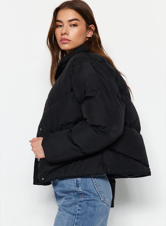 trendyol Black Regular Fit Water Repellent Puffer Jacket - Image 3