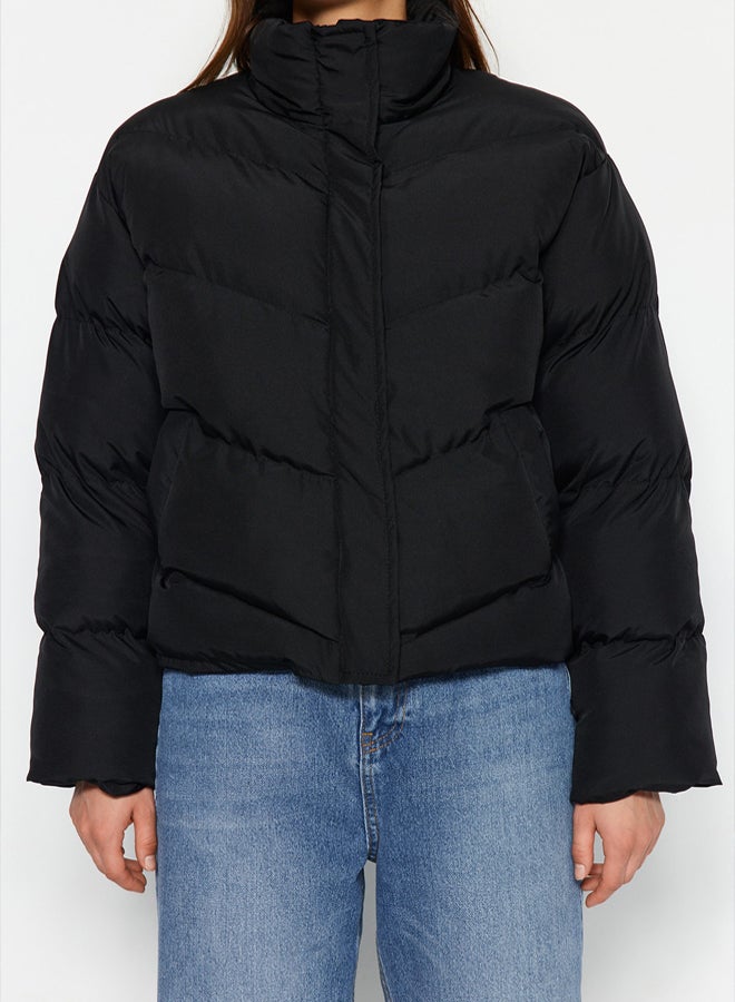 trendyol Black Regular Fit Water Repellent Puffer Jacket - Image 4