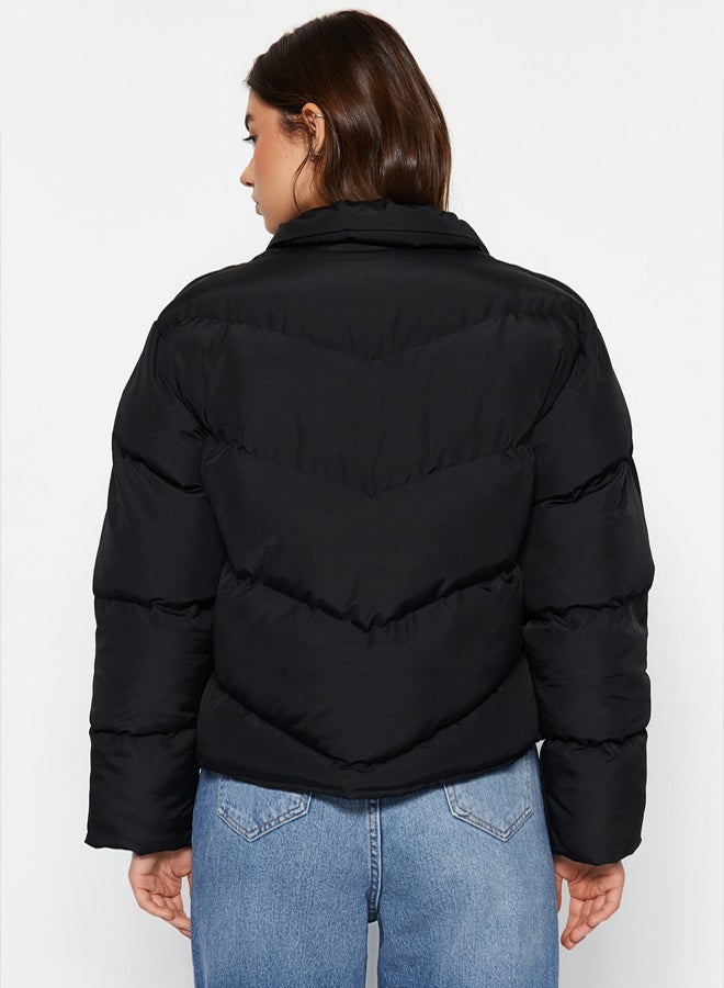 trendyol Black Regular Fit Water Repellent Puffer Jacket - Image 5