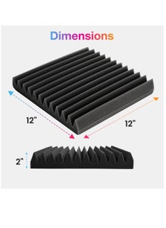 ألواح إسفنجية صوتية، بلاطات إسفينية ذاتية اللصق مقاس 2 بوصة × 12 بوصة × 12 بوصة، ألواح صوتية إسفينية حشوة إسفنجية عازلة للصوت، للمنزل والمكتب، عبوة من 12 قطعة، أسود - pzsku/Z0DC8C44E69B786003950Z/45/_/1713492298/9a968585-5ee8-4b24-8bc8-43f825d8a710