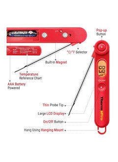 ThermoPro ThermoPro TP-03B Digital Meat Thermometer for Cooking Kitchen Food Candy Instant Read Thermometer with Backlight and Magnet for Oil Deep Fry BBQ Grill Smoker Thermometer  - Image 5