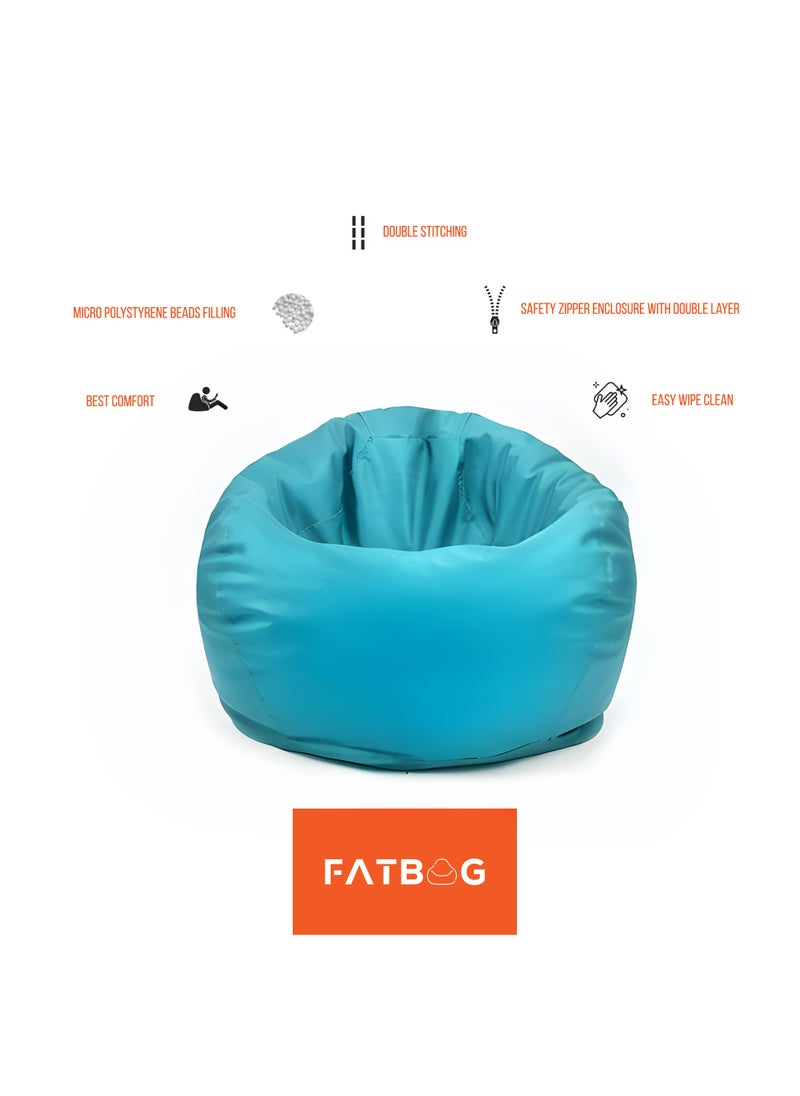 Faux Leather Bean Bag With Polystyrene Beads Filling (Cyan,XL) - pzsku/Z0DC8F29E232C6911E19AZ/45/_/1725259391/e8275300-b8d3-4405-a6ad-49004617b59c