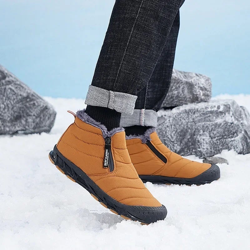 Autumn and Winter Snow Boots Warm Hiking Cotton Shoes Non-Slip Wear-Resistant Waterproof Plus Velvet Outdoor Couple Cotton Shoes Casual - Image 3