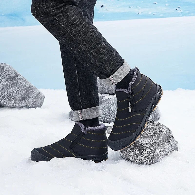 Autumn and Winter Snow Boots Warm Hiking Cotton Shoes Non-Slip Wear-Resistant Waterproof Plus Velvet Outdoor Couple Cotton Shoes Casual - Image 2