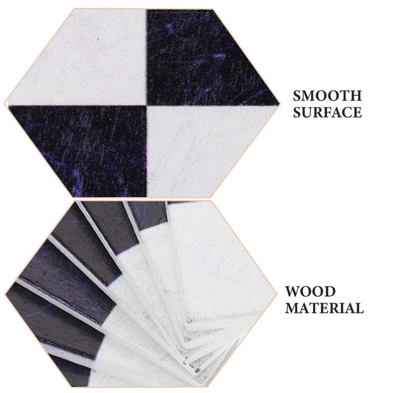 Toddmomy 27pcs Dollhouse Black White Spanish Mosaic Floor Tile Sheet Miniature Flooring Wallpaper for Miniature Dollhouse Accessories Photo Props - Image 4