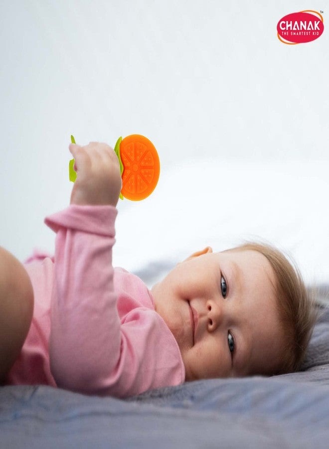 Chanak Baby Silicone Teether, Fruit Teether for Toddlers,100% Food Grade Silicone Teether, Non-Toxic & Latex Free Suitable for Kids Above 3 Months, BIS Approved. (Orange) - Image 4