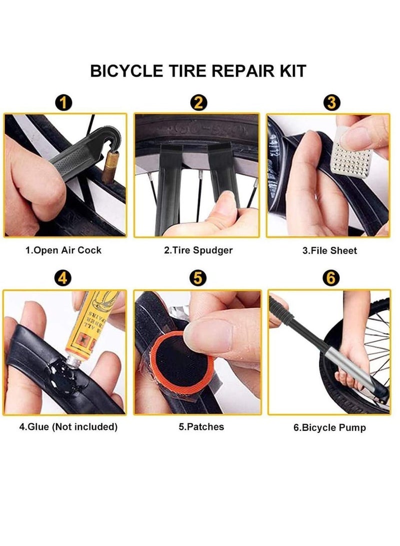 Y&D Bike Tyre Repair Tool Kit Multitool Portable Waterproof Bicycle Bag with Mini Pump Puncture Accessories for Cycling Essentials Kit - Image 5