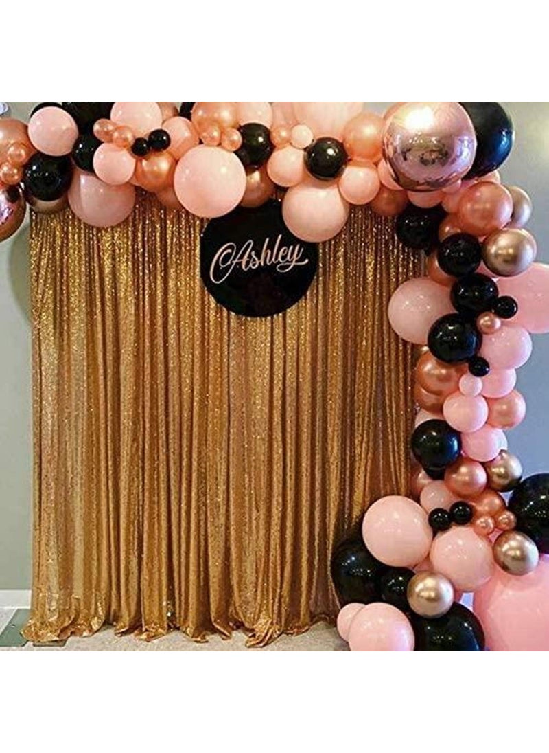 ShiDianYi ShiDianYi 20 Ft X 10 Ft Gold Sequin Backdrop Curtain Sequin Fabric Photo Booth Backdrop Wedding Reception Deep Gold Glitter Photography Backdrop for Parties 