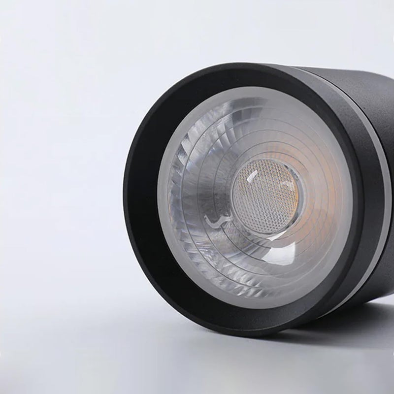 Harold Electricals 12 Watt Black Surface Mounted LED Light Cylinderical COB Spotlight Ceiling Downlight for Office Showroom Studio Shop Home Living Room Warm White Light 75X100MM - Image 2
