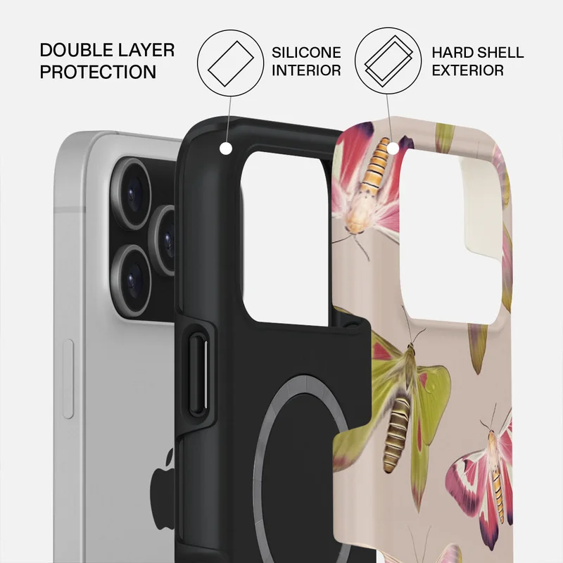 بورجا جراب ميتامورفوسيس بريميوم لهاتف iPhone 17 Pro Max متوافق مع هيكل صلب مزدوج الطبقات هجين + حماية من السيليكون - غطاء محمول مقاوم للخدش والصدمات